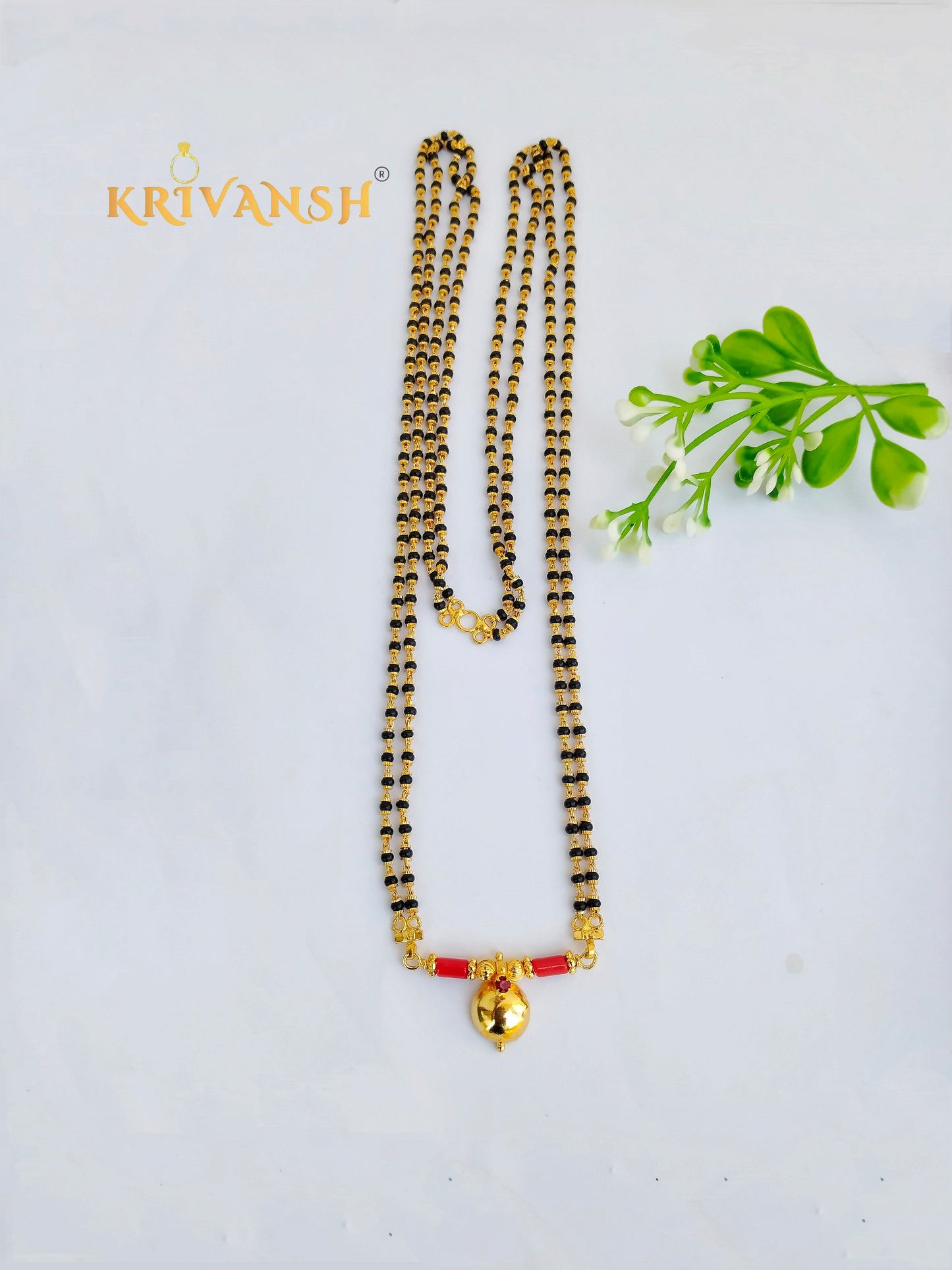 Mangaluru Cap-Karimani Mangalsutra 30" | 22K Gold Plated | KRIVANSH