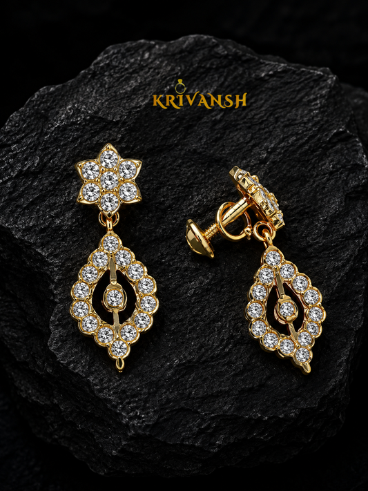 American Diamond Stud-Hanging Earrings