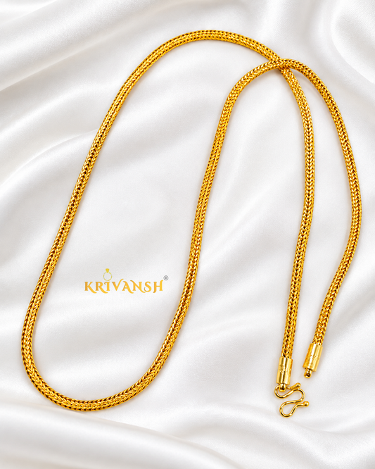 Hollow Round Fox Chain | 30"inch Long | KRIVANSH
