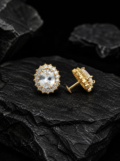 CZ Sonata Stud Earrings for Women | KRIVANSH