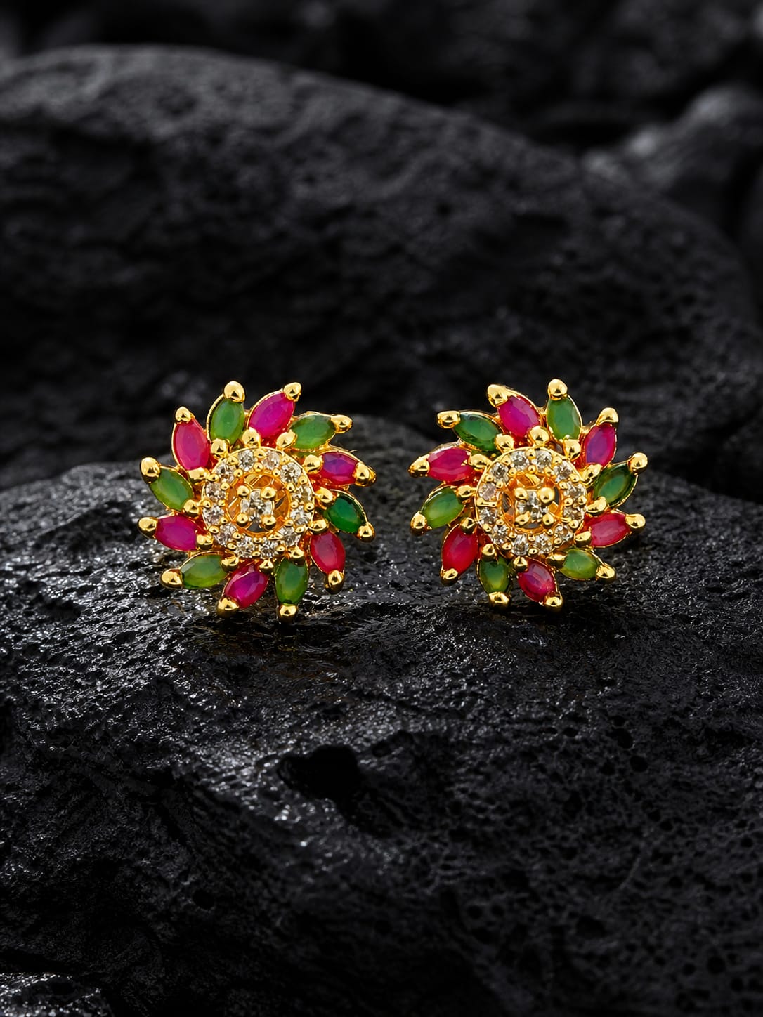 AD Stones Chakra Earrings