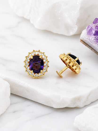 CZ Sonata Stud Earrings for Women | KRIVANSH