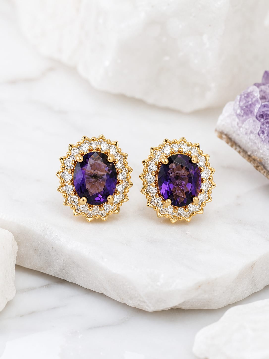 CZ Sonata Stud Earrings for Women | KRIVANSH