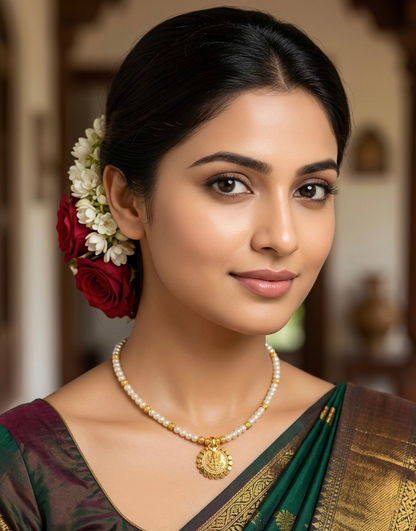 Laxmi Coin Pearl Necklace | KRIVANSH