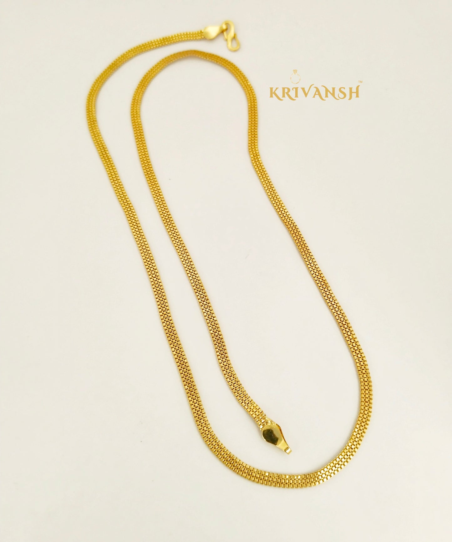 Highway Flat Neckchain | Unisex| 1Gm Gold Plated | KRIVANSH