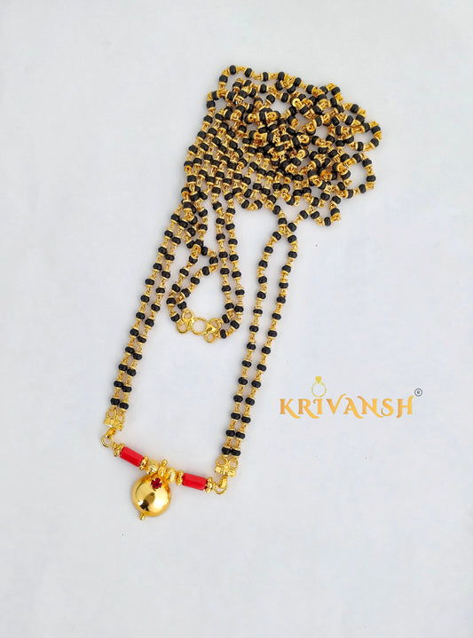 Mangaluru Cap-Karimani Mangalsutra 30" | 22K Gold Plated | KRIVANSH