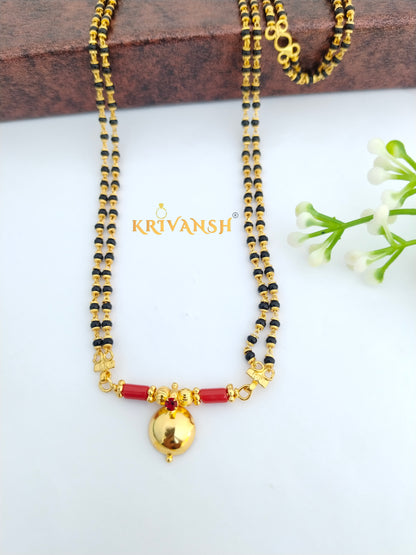 Mangaluru Cap-Karimani Mangalsutra 30" | 22K Gold Plated | KRIVANSH