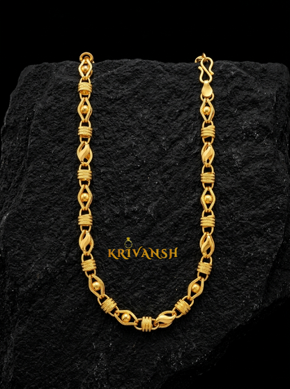 Kanakveer 1Gm Gold Plated Hollow Ball Chain for Men – 20 Inch | KRIVANSH