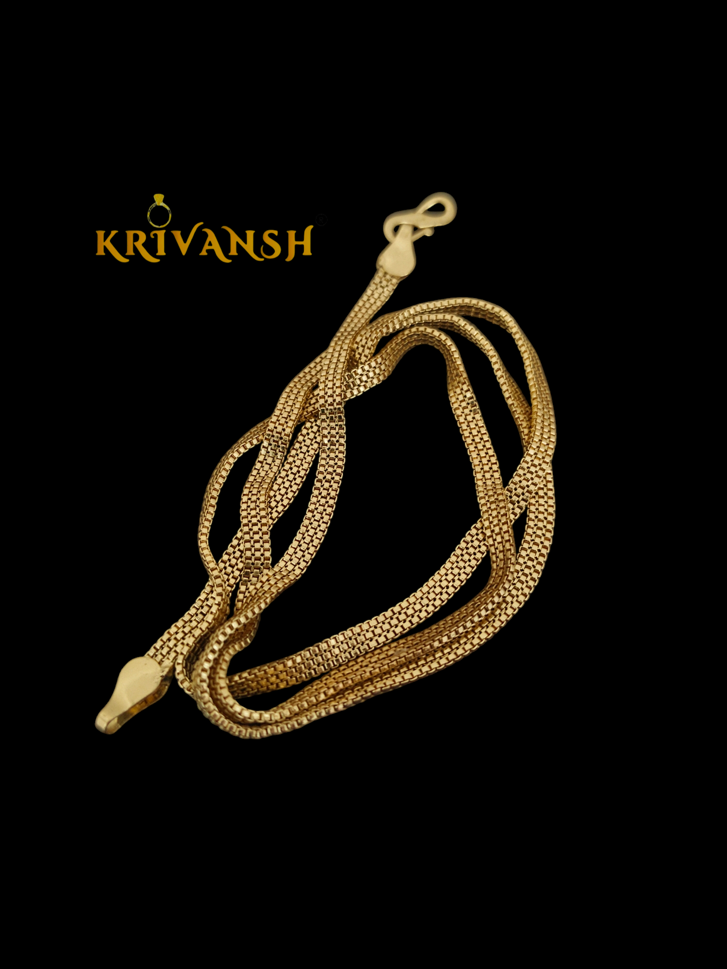 Highway Flat Neckchain | Unisex| 1Gm Gold Plated | KRIVANSH