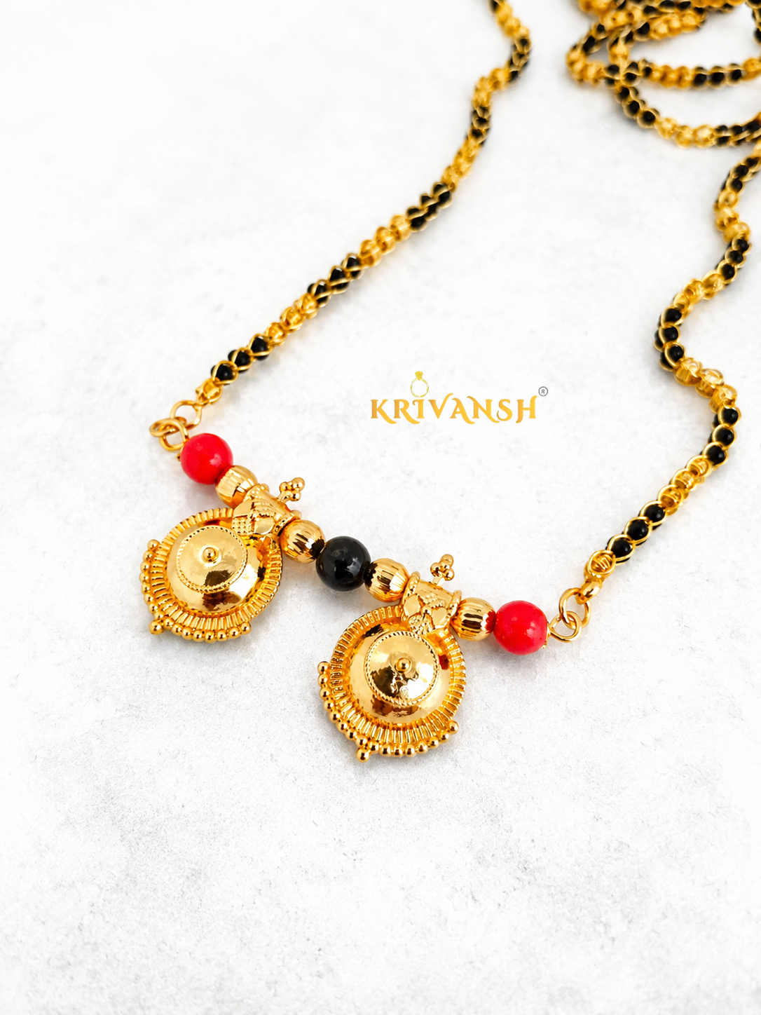 Pinjra Vati Mangalsutra – Long  Mangalsutra for Women | KRIVANSH