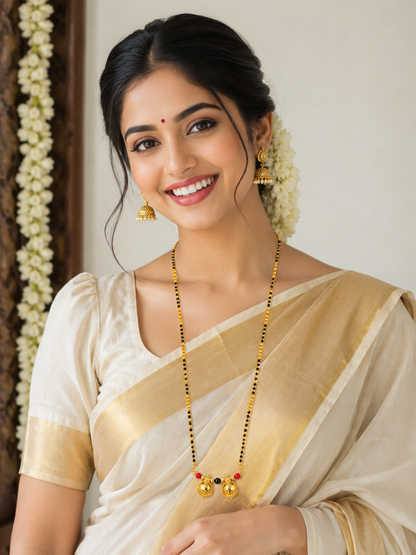 Pinjra Vati Mangalsutra – Long  Mangalsutra for Women | KRIVANSH