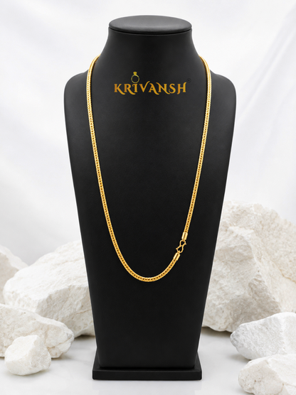 Hollow Round Fox Chain | 30"inch Long | KRIVANSH