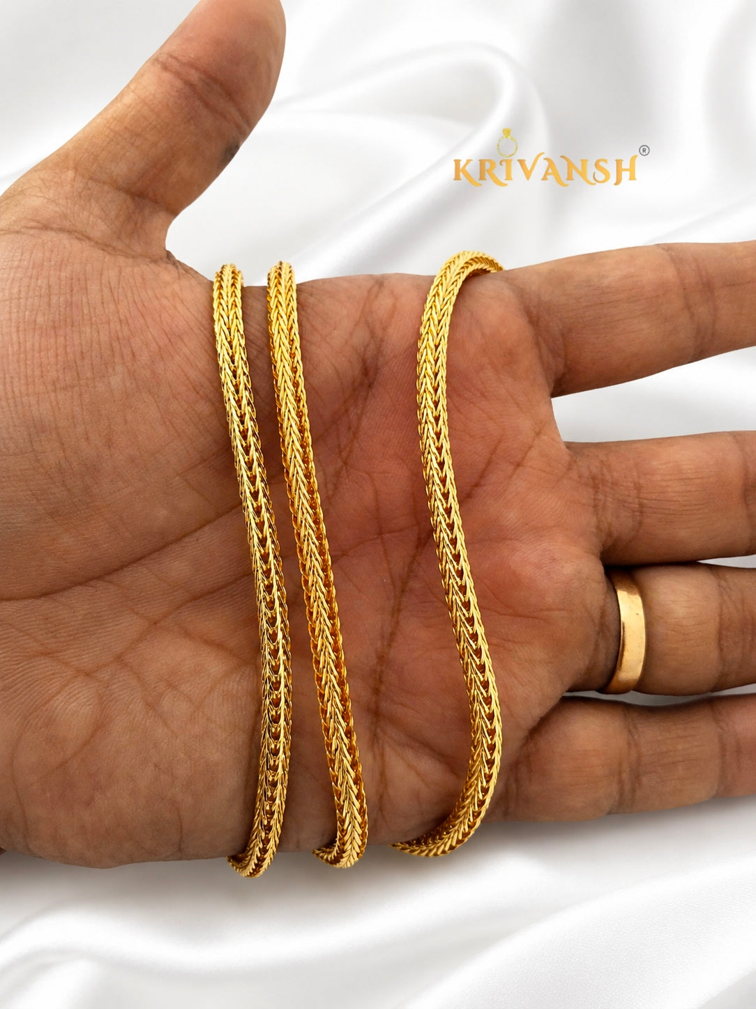 Hollow Round Fox Chain | 30"inch Long | KRIVANSH