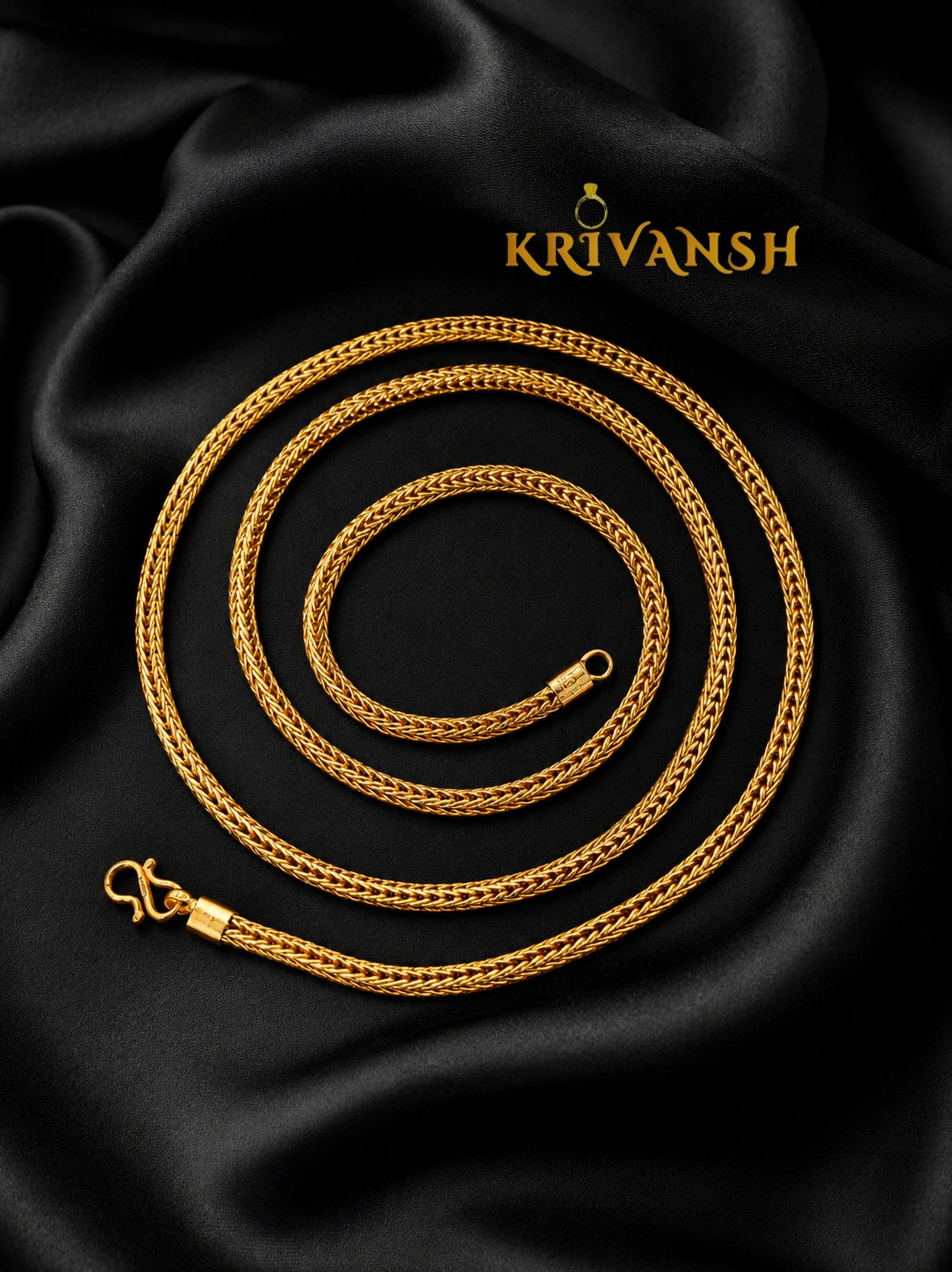 Hollow Round Fox Chain | 30"inch Long | KRIVANSH