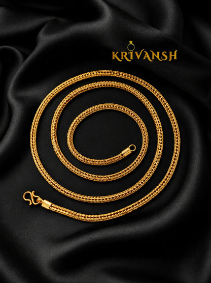 Hollow Round Fox Chain | 30"inch Long | KRIVANSH