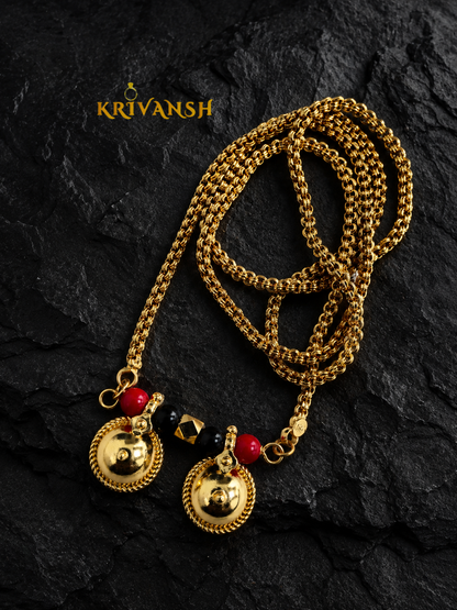 NewTyre Long Length Tali Chain |22K Gold Plated | KRIVANSH
