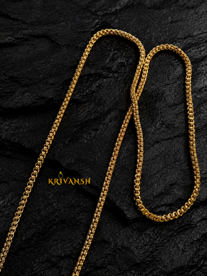 NewTyre Long Length Tali Chain |22K Gold Plated | KRIVANSH
