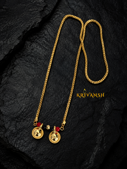 NewTyre Long Length Tali Chain |22K Gold Plated | KRIVANSH