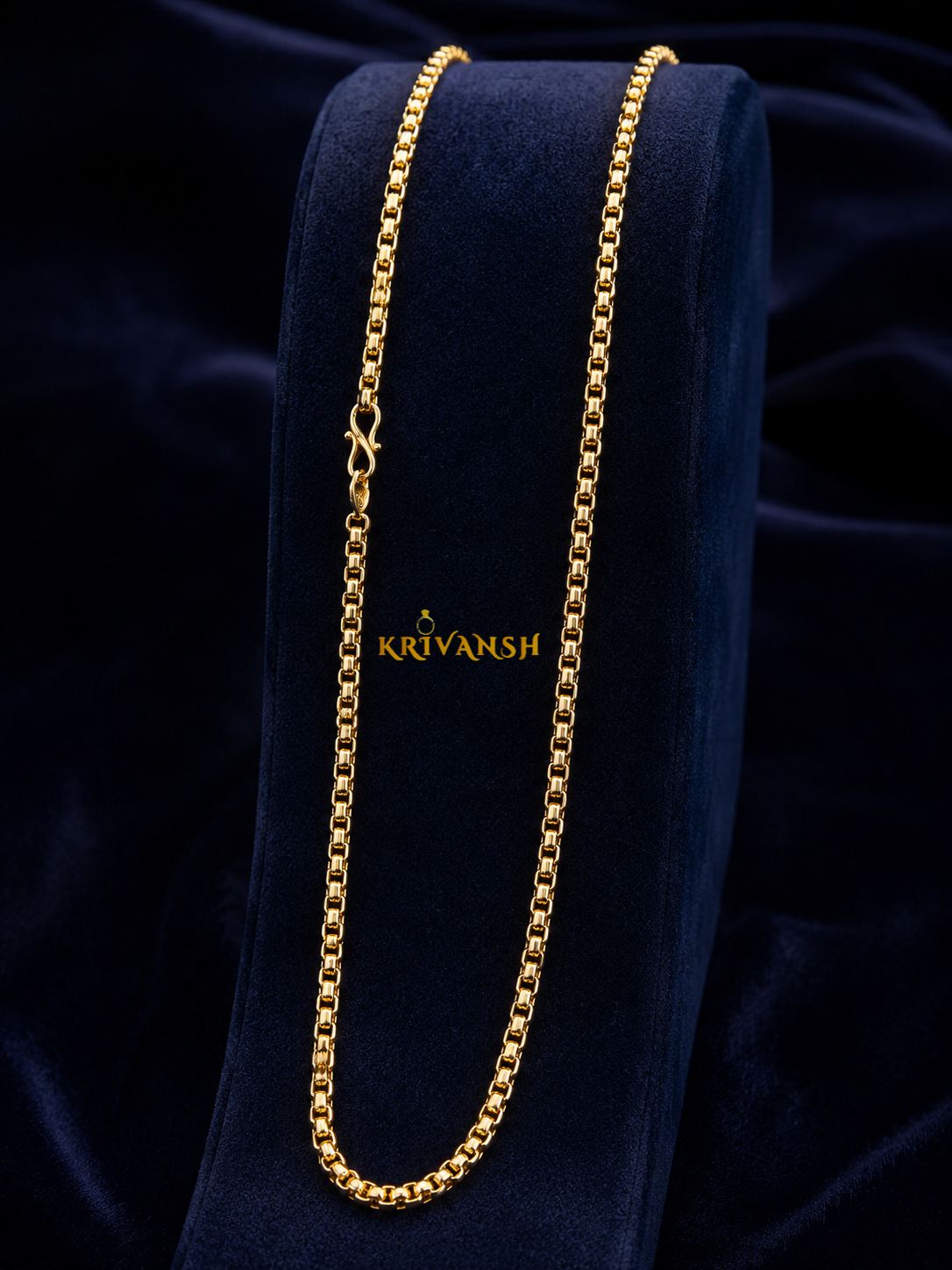 22K Gold Plated Box-Batani Chain for Men & Women | KRIVANSH