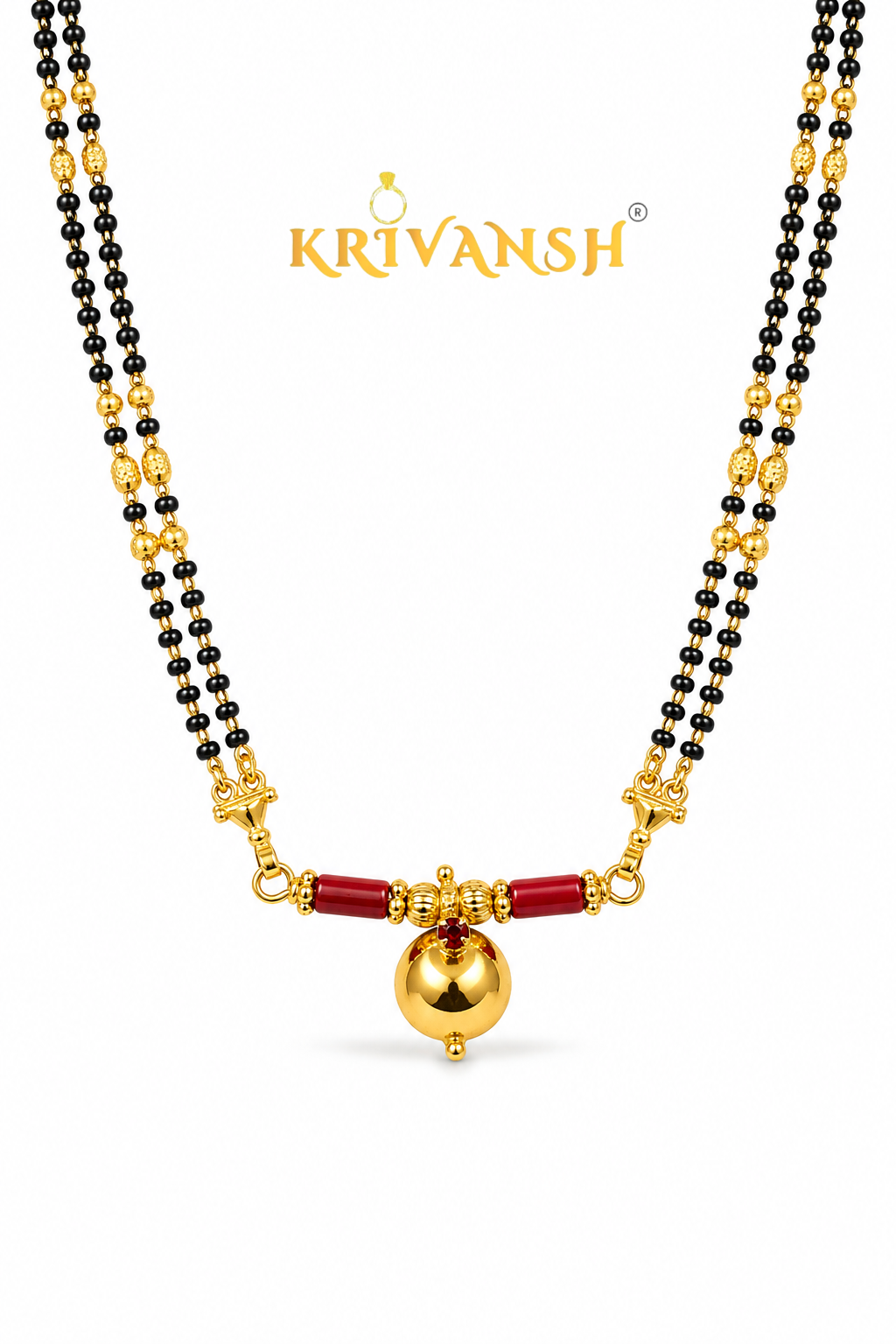 Mangalore Tali Mangalsutra | 18" Gold-Plated | KRIVANSH