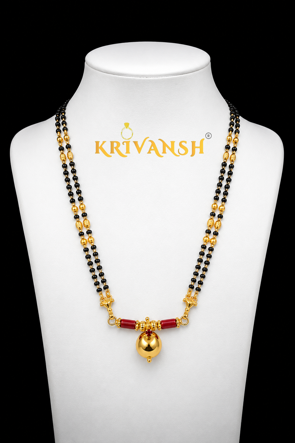 Mangalore Tali Mangalsutra | 18" Gold-Plated | KRIVANSH