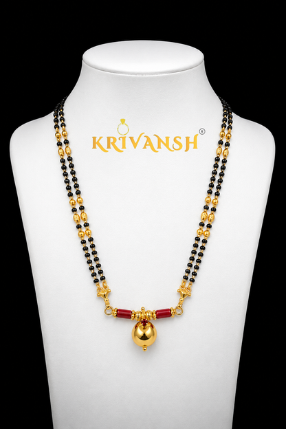 Mangalore Tali Mangalsutra | 18" Gold-Plated | KRIVANSH