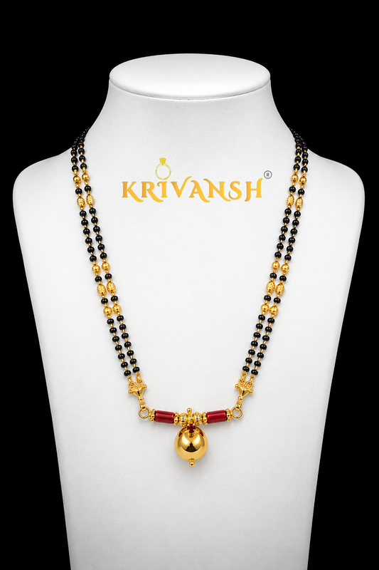 Mangalore Tali Mangalsutra | 18" Gold-Plated | KRIVANSH