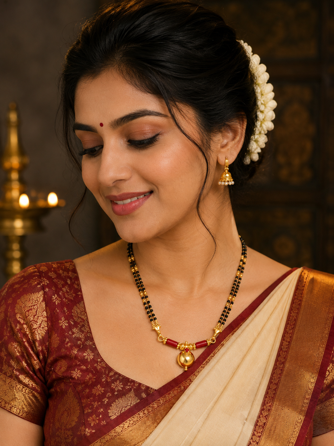 Mangalore Tali Mangalsutra | 18" Gold-Plated | KRIVANSH