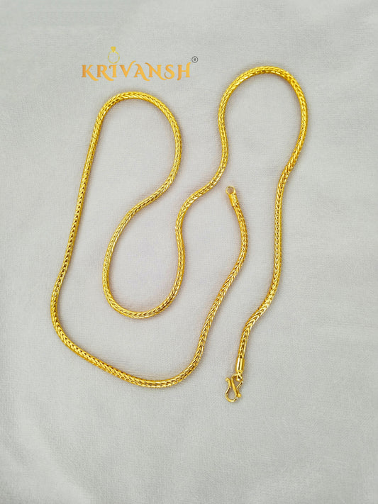 Krivansh 22K Gold Plated Panchaloha Sarad Chain | 30" Long Neck Chain for Women