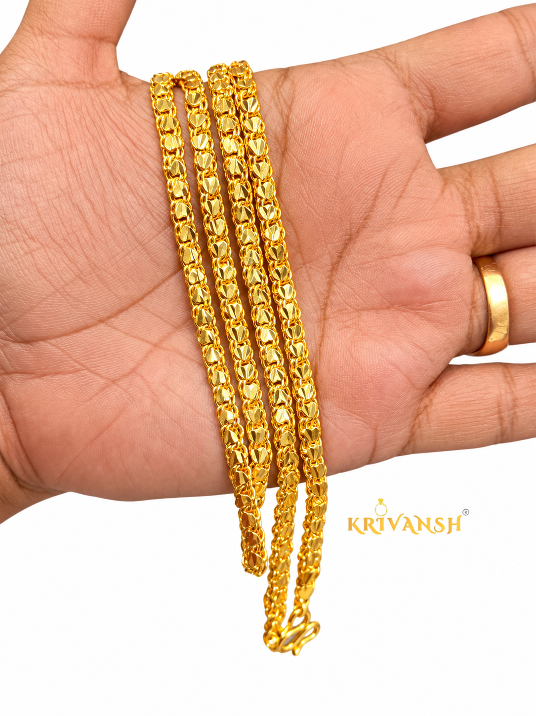 Heart Leaf Gold Plated Chain | Unisex | KRIVANSH