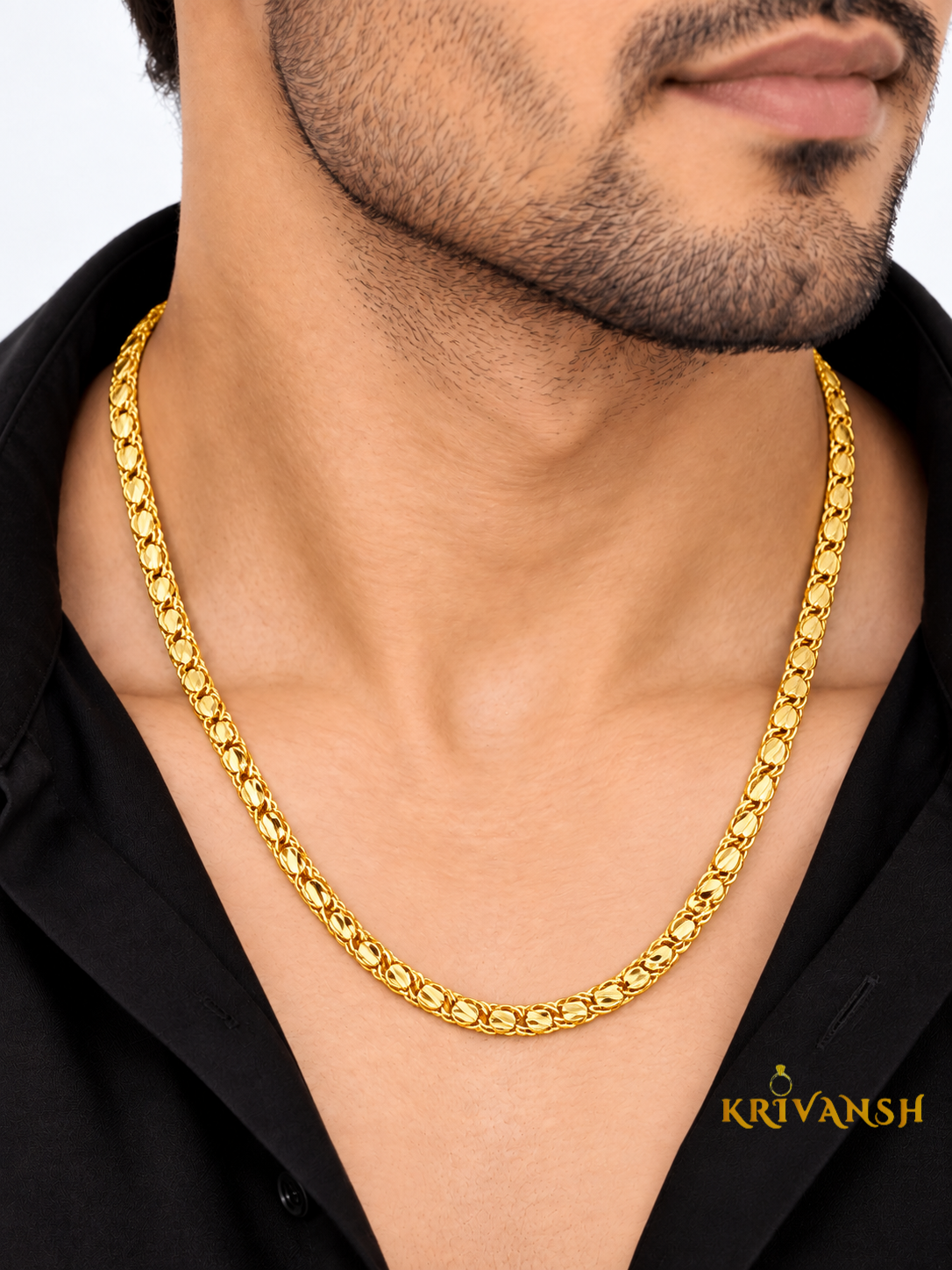 Heart Leaf Gold Plated Chain | Unisex | KRIVANSH