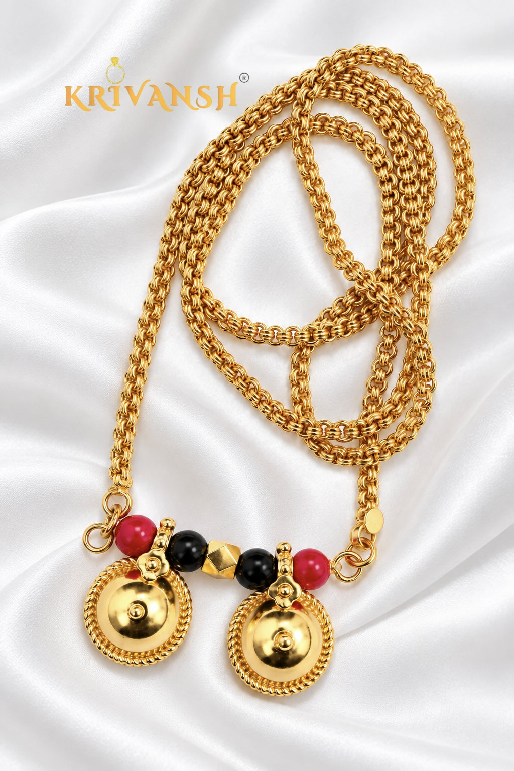 NewTyre Long Length Tali Chain |22K Gold Plated | KRIVANSH