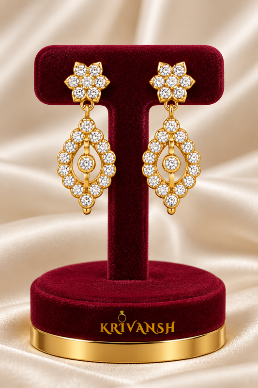 American Diamond Stud-Hanging Earrings