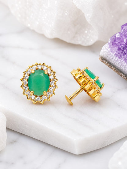 CZ Sonata Stud Earrings for Women | KRIVANSH